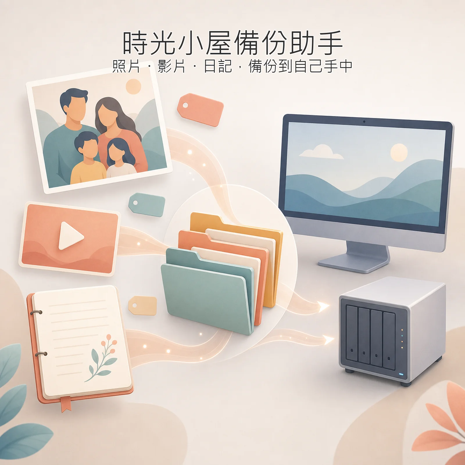 時光小屋備份助手 Windows 主畫面